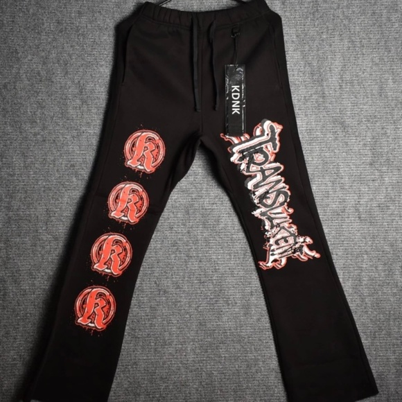 KDNK TRANSLUCENT SWEATSUIT BLK/RED Men’s Size Small, Medium and Large - Picture 5 of 6